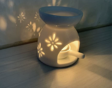 香薰灯精油灯浪漫卧室蜡烛家用陶瓷熏香炉精油...