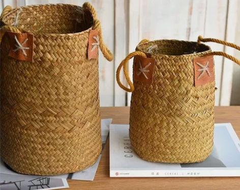 【一个包邮】复古欧式田园风纯手工编织花篮，...