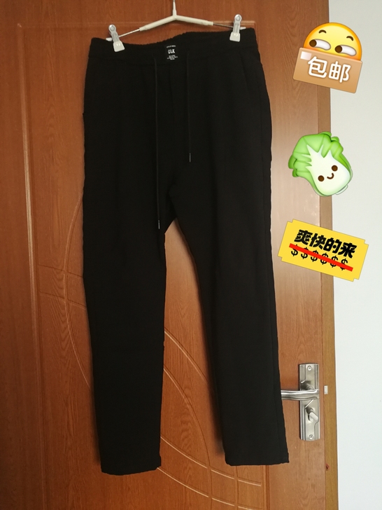 男经典小黑裤休闲裤、腰围二尺五,质量好,面...