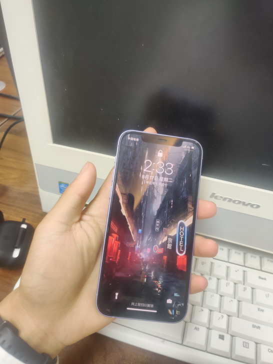 苹果12 256G 骚紫 自用 平时是备...