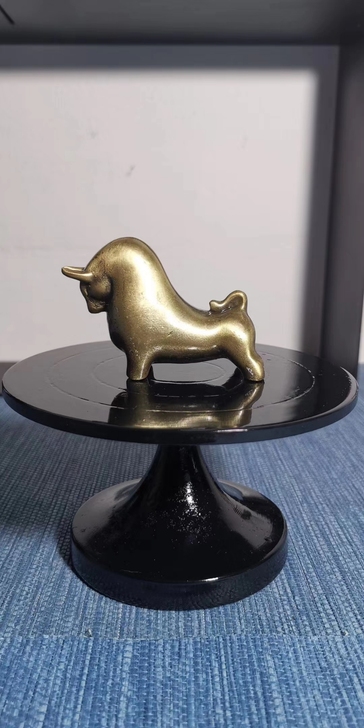 牛笔架拓荒牛铜笔搁毛笔搁笔架书法镇纸 文房...