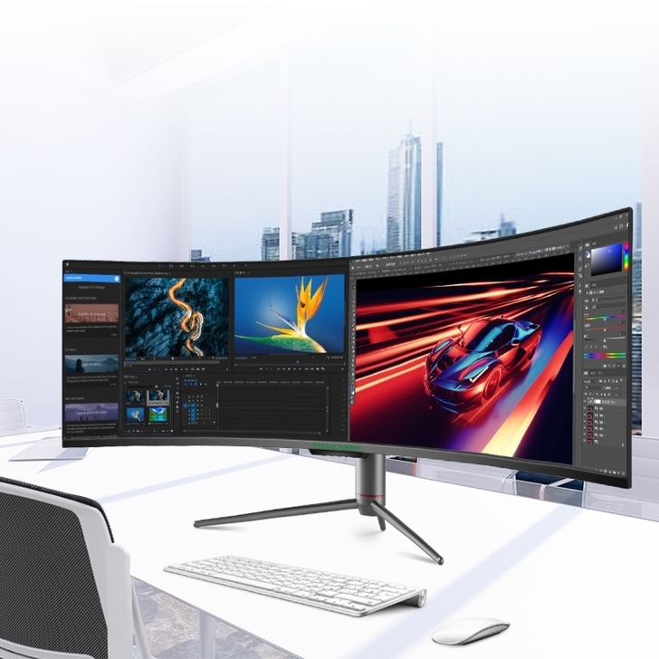 大量出售24寸曲面无边框高清显示器IPS ...