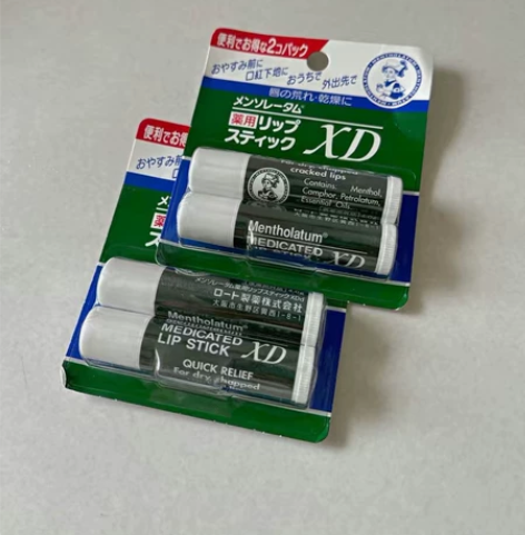 正品2支装日本本土版曼秀雷敦薄荷润唇膏男女...