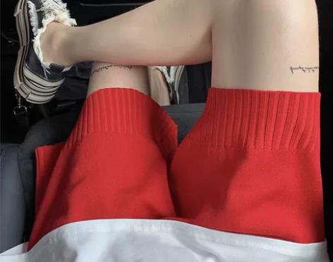网红短裤女宽松新款夏潮 外穿直筒高腰显瘦针...