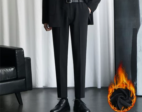 ?小西裤男垂感九分裤子韩版潮流修身小脚休闲...