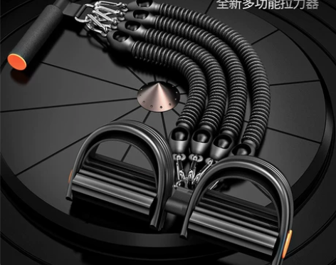 多功能脚蹬拉力器健身瘦肚子男运动器材家用训...