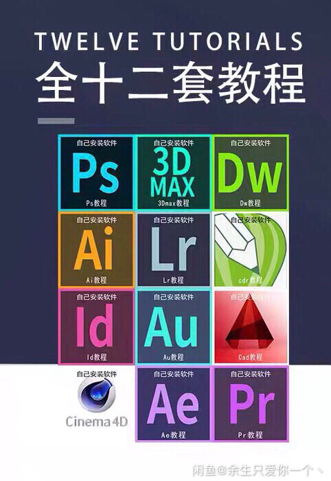 Ps、3DMAX、DW、Ai、Lr等多类办...