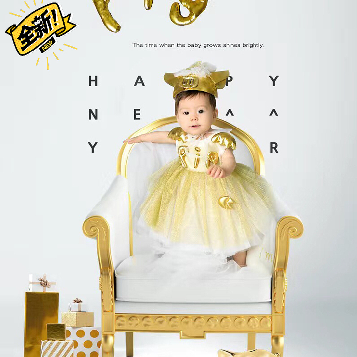 清仓处理儿童摄影服装影楼服装百天周岁女孩写...