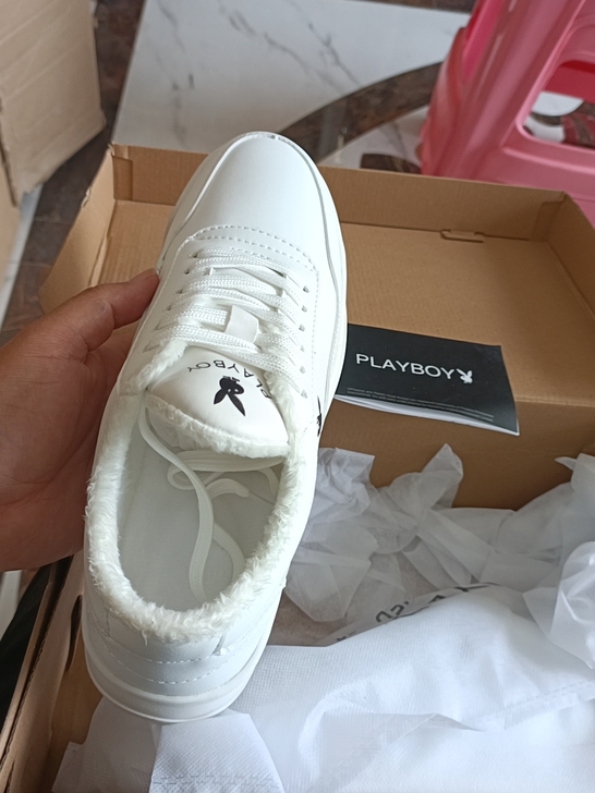 花花公子男女同款内加绒休闲鞋，40码