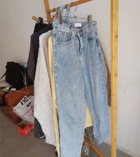 裤型超好~不挑腿型百搭浅色休闲冬季加薄绒显...