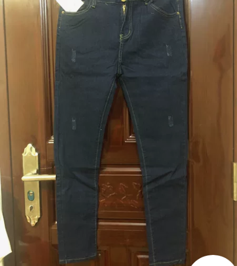 女款牛仔裤铅笔裤深蓝色 感兴趣的话点“我想...