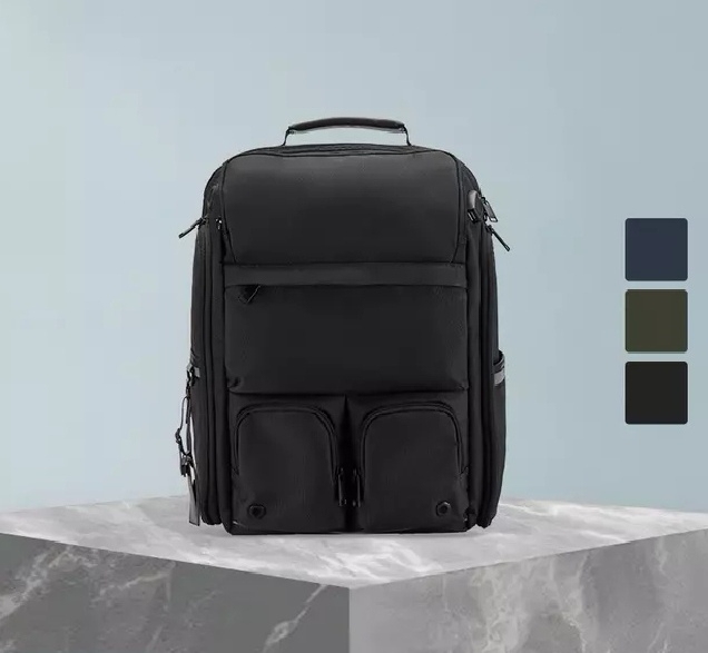 严选 男式商务出行机能双肩包 全新USB充...