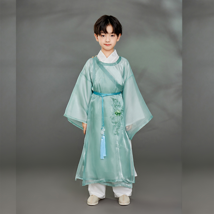 兴业堂男童汉服高端大气唐制圆领袍复古儿童春...