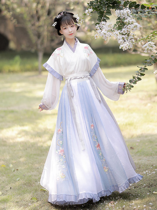 汉服女夏季中国风魏晋制改良古装女正品原创超...