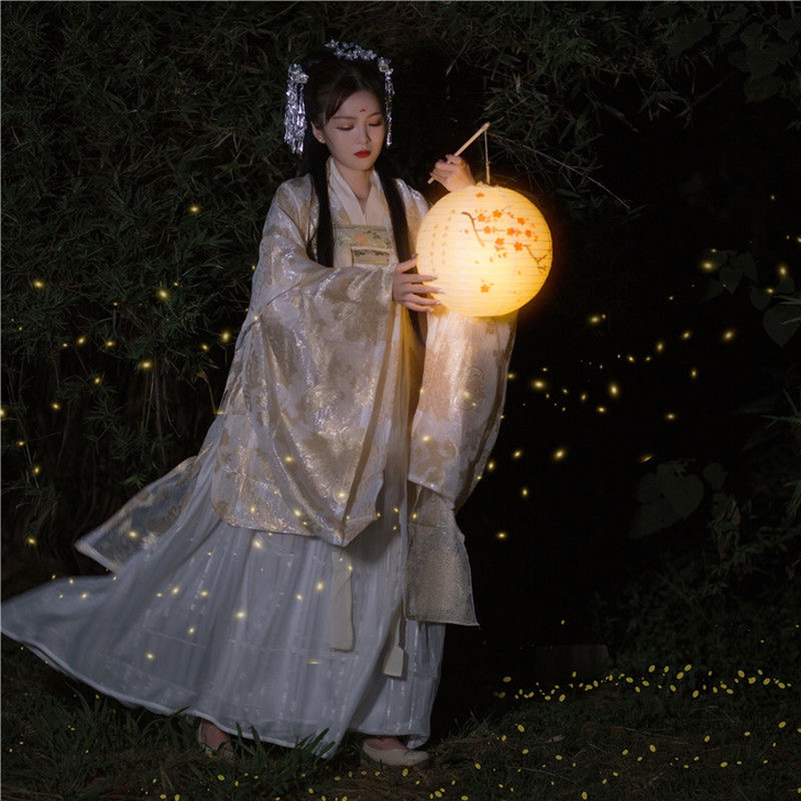 荣姬古装汉服春装女改良魏晋襦裙仙女飘逸清新...