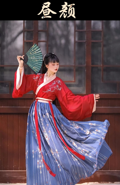汉服出租。霞蕴(昼颜)原创正品春秋款魏晋交...