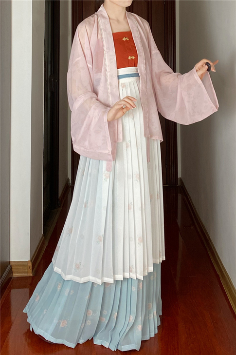 杉梅原创汉服女【桑田】宋制直袖衫改良吊带一...