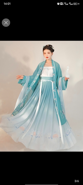 劲合【听夏】汉服女正品原创三件套6米摆对襟...