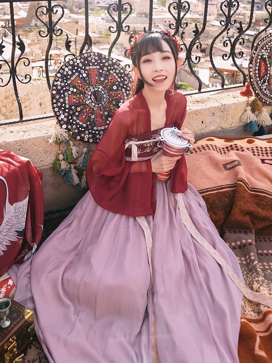 十三余汉服正品松鹤仙上襦 xs码