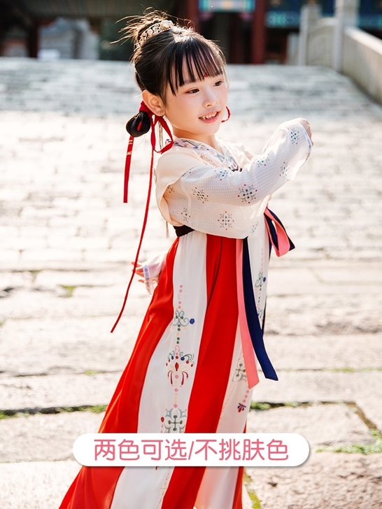 童装 小华小夏 昭玉 红橙色三件套150码...