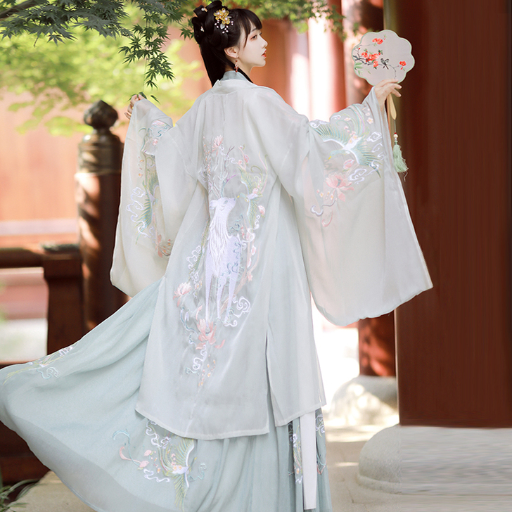 劲合夫诸正品原创汉服女重工刺绣一片式齐腰襦...