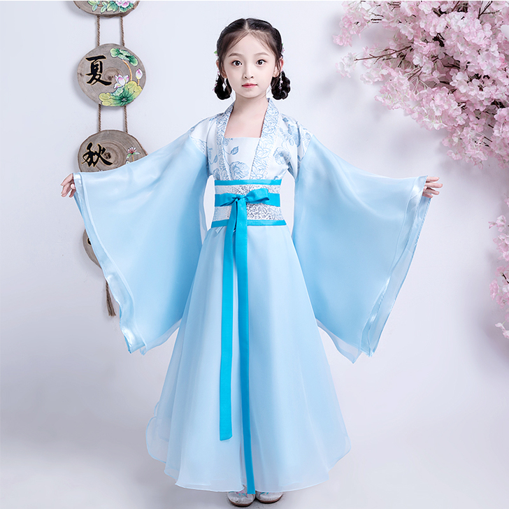 儿童古装汉服春女童公主仙女服中国风明制袄裙...