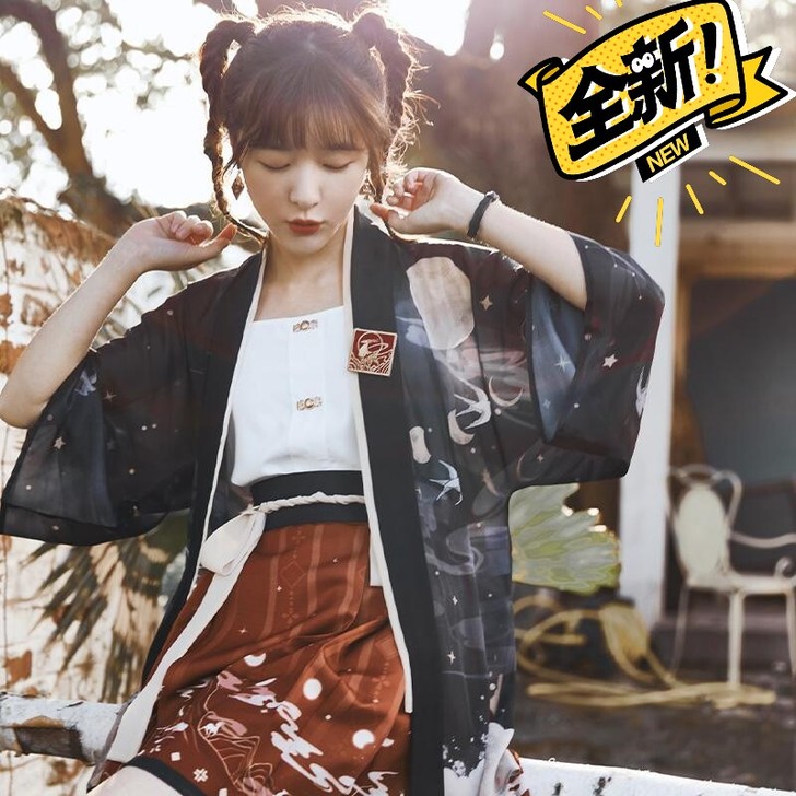 2021春夏新款防晒衫改良宋制汉素短褙子女