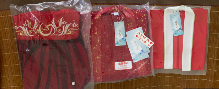 【东月棠原云裳纪】云月-胭脂金 红齐胸衫裙...