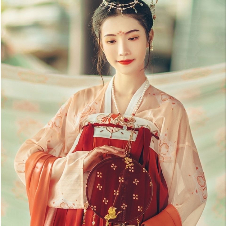 汉服女绣花高齐胸襦裙闺蜜百搭中国风日常时锦...