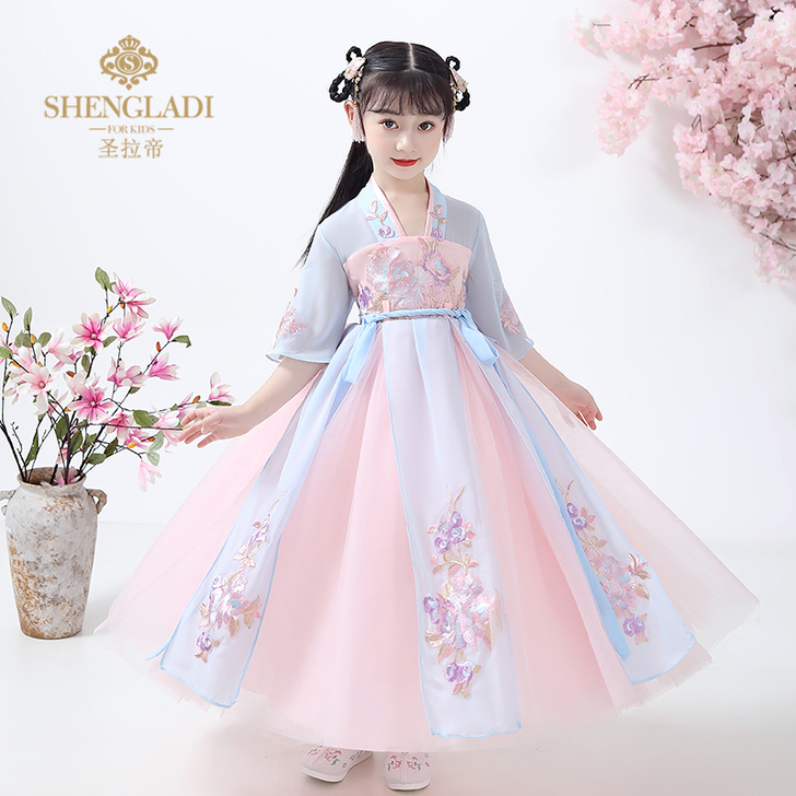 【狂欢价】女童汉服夏装古装超仙襦裙小女孩樱...