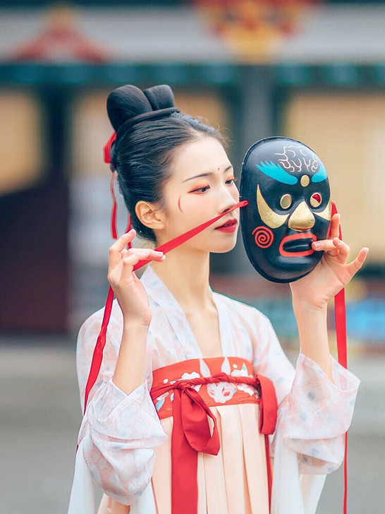 汉尚华莲 九成五新 汉服 s码  太平 齐...