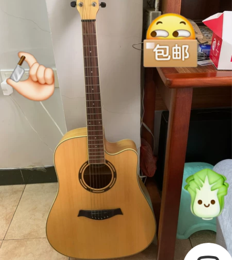Layla民谣吉他 41寸 缺角 原木色 ...