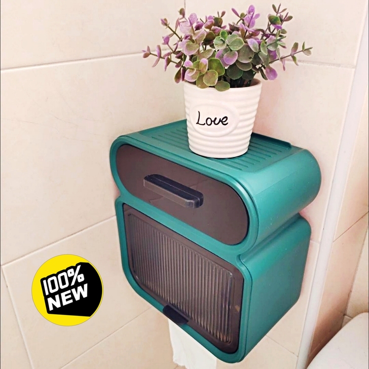 卫生间抽纸盒纸巾盒家用壁挂免打孔厕所防水卷...