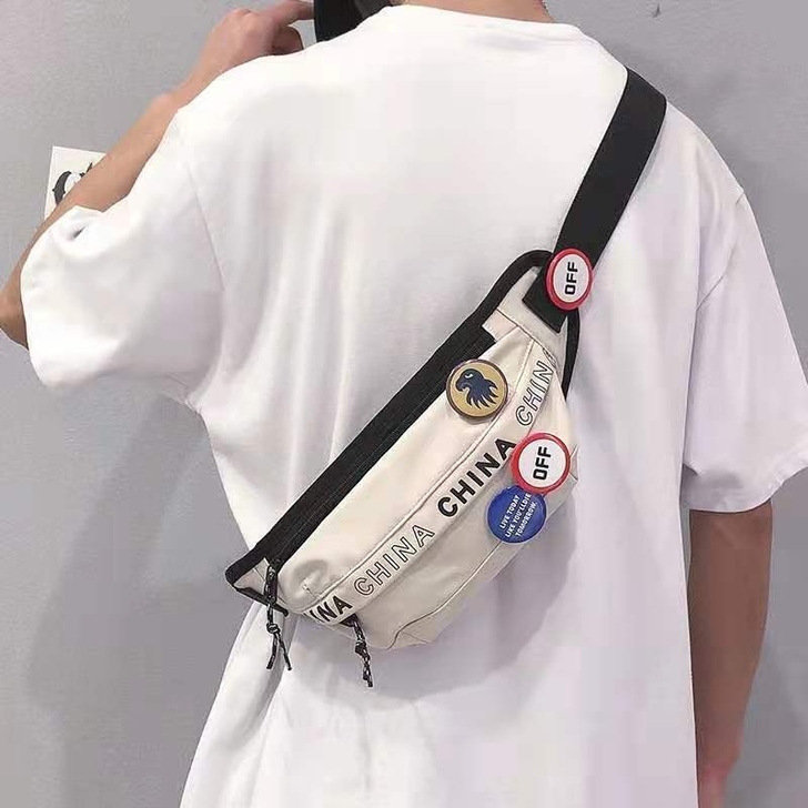 全新19.9包邮斜跨包男腰包单肩包胸包女小...