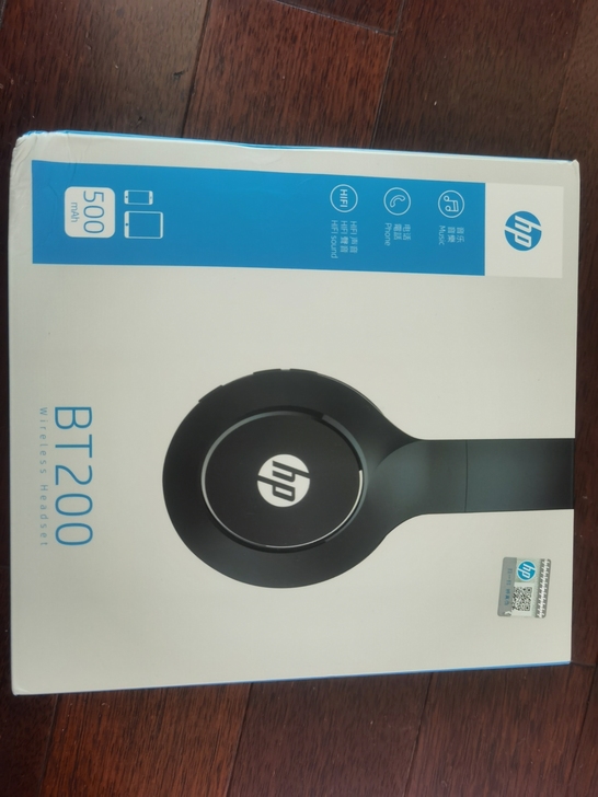 HP无线耳机,送的赠品,收到时,外包装就已...