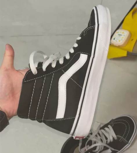 Vans sk8-hi 经典款高帮黑白 3...