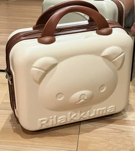 小熊手提行李箱化妆包可挂行李箱卡通硬壳立体...
