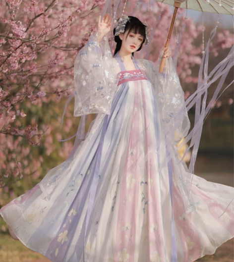 【樱洛】茗月萱齐胸襦裙套装汉服女刺绣正品春...