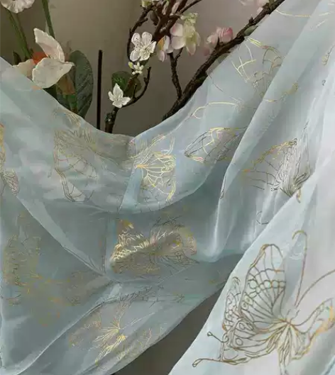 科幻  南雅集 烫金大袖衫 蓝色 料子很舒...