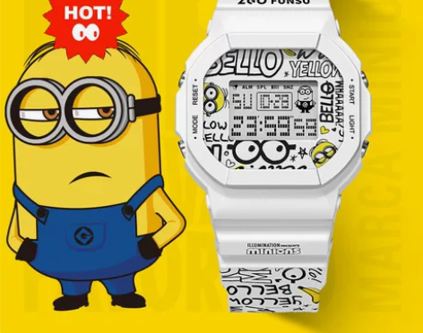 正港ZGOx小黄人手表男初高中学生简约运动...