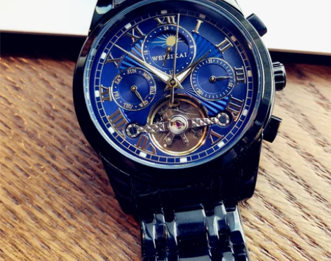 镂空陀飞轮全自动机械表手表男士夜光防水多功...