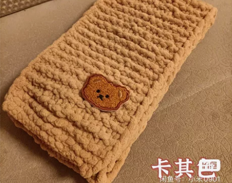成品秒杀 纯手工代织 手织小熊围巾成品冰...