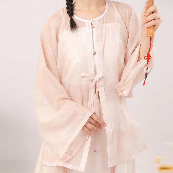 【狂暑价】清梳原创青禾粉黛汉服女明制圆领衫...