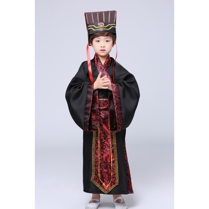 幼儿童古装男书童国学汉服演出服女春秋秦汉朝...