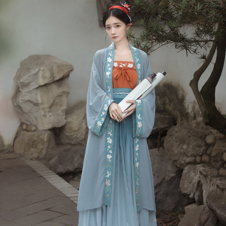 醉雨朵花间酒原创正品汉服女中国风白菜全套宋...