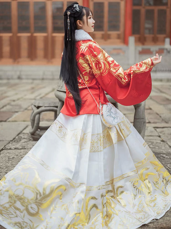 如梦霓裳灵狐出山春款汉服女装长乐明制袄裙短...