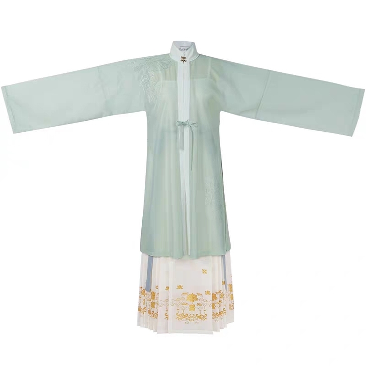 （急出）明制汉服立领对襟衫宋制长褙子一片式...