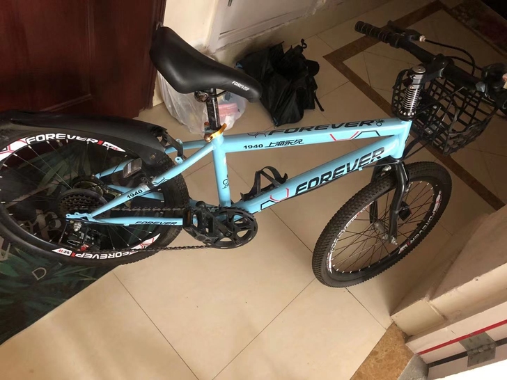 上海永久牌，22寸变速自行车，买来给孩子练...