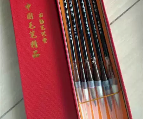 清库存！！6支毛笔套装，狼兼毫书法大中小楷...