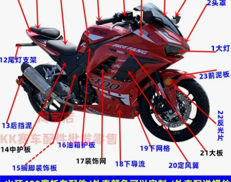 摩托车 机车火牙400外壳配件适用于新世纪...